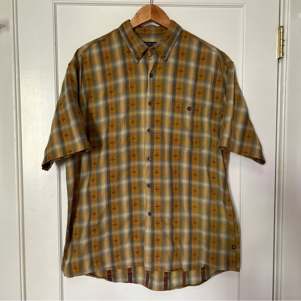 ViNtAgE Style Moose Creek Short Sleeve Flannel Plaid Shirt